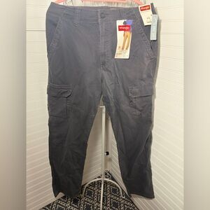 Wrangler Men's Dark Gray Cargo Pants - Relaxed Utility Style